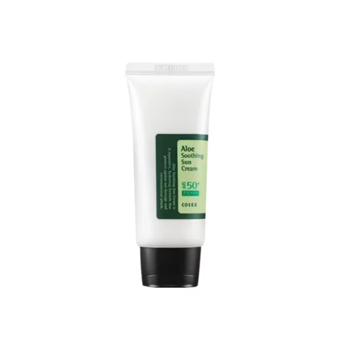 COSRX Aloe Soothing Sun Cream SPF50 sejas krēms ar augstu saules aizsardzības faktoru