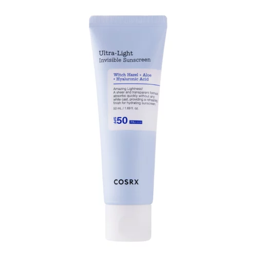 COSRX Ultra Light Invisible Sunscreen SPF50+/PA++++ vieglas tekstūras saules aizsargkrēms ar SPF50+