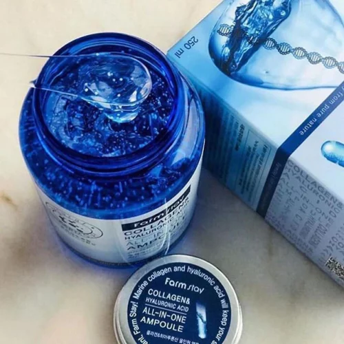 Alternative view of FarmStay Collagen & Hyaluronic Acid All-In-One Ampoule serums ar kolagēnu un hialuronskābi