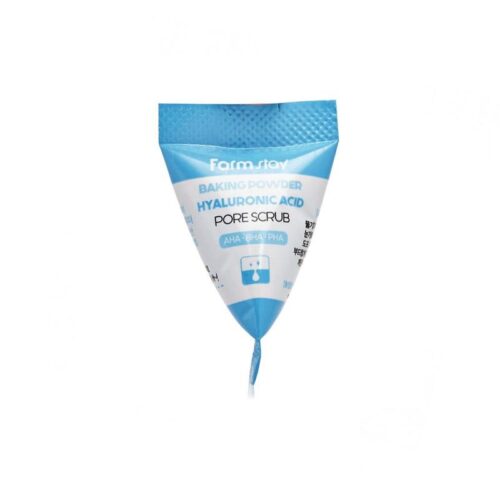 FarmStay Baking Powder Hyaluronic Acid Pore Scrub attīrošs sejas skrubis ar hialuronskābi
