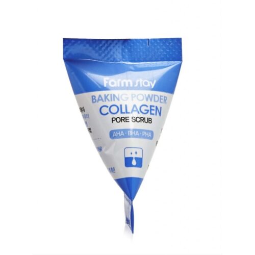 FarmStay Baking Powder Collagen Pore Scrub attīrošs sejas skrubis ar kolagēnu