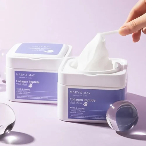 Alternative view of Mary&May Collagen Peptide Vital Mask mitrinošas liftinga sejas maskas