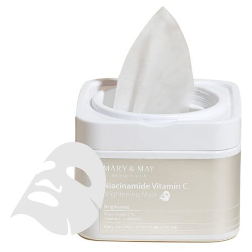 MARY&MAY Niacinamide Vitamin C Brightening Mask niacinamīda sejas maskas