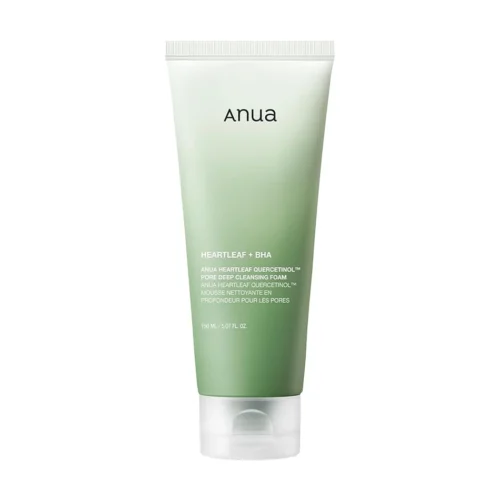 ANUA Heartleaf Quercetinol Pore Deep Cleansing Foam dziļi attīrošas putas sejas mazgāšanai