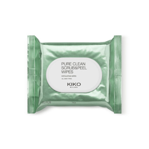 KIKO New Pure Clean Scrub&Peel Wipes attīrošas pīlinga salvetes