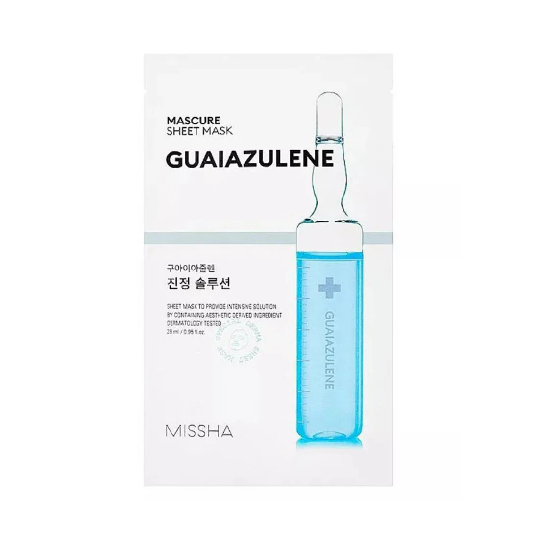 MISSHAMascureCalmingGuaiazuleneSheetMaskveidokaukesuguaiazulenu