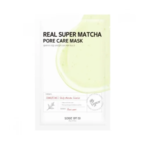 SOME BY MI Real Super Matcha Pore Care Mask poras attīroša sejas maska