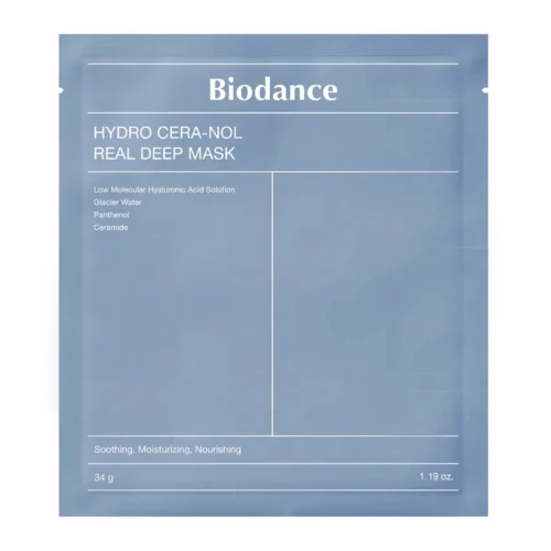 Biodance Hydro Cera-nol Real Deep Mask nakts sejas maska hialuronskābi