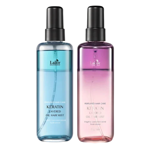Lador Keratin Layered Oil Hair Mist divfāzu barojošs keratīna sprejs matiem