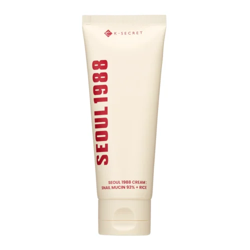 K-SECRET SEOUL 1988 Cream : Snail Mucin 93% + Rice nomierinošs sejas krēms