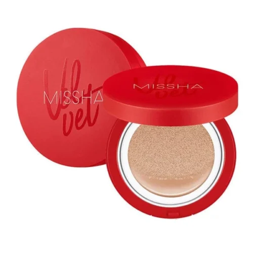 MISSHA Velvet Finish Cushion SPF50+/PA+++ tonālais krēms - kušons