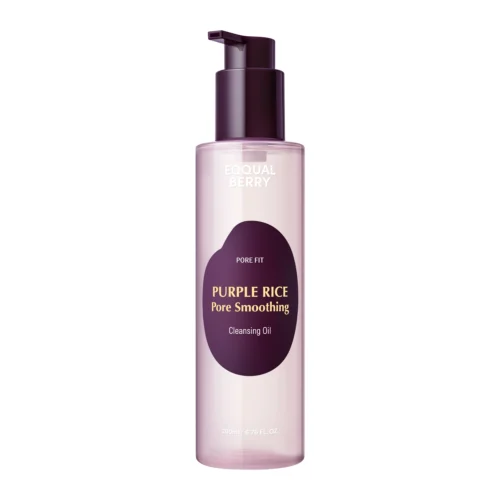 EQQUALBERRY Purple Rice Pore Smoothing Cleansing Oil hidrofīlā eļļa poru attīrīšanai un kosmētikas noņemšanai