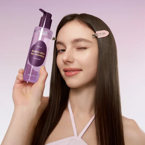 Alternative view of EQQUALBERRY Purple Rice Pore Smoothing Cleansing Oil hidrofīlā eļļa poru attīrīšanai un kosmētikas noņemšanai