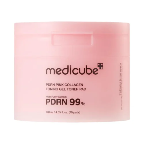Medicube PDRN Pink Collagen Toning Gel Toner Pad plāksnītes ar PDRN