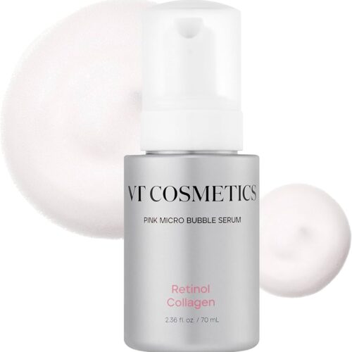 VT Cosmetics Retinol Collagen Pink Micro Bubble Serum pretnovecošanās burbuļveida sejas serums
