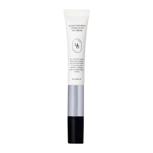 HEVEBLUE Black Yuja Bean Lifting Auto Eye Cream liftinga acu krēms ar masāžas uzgali