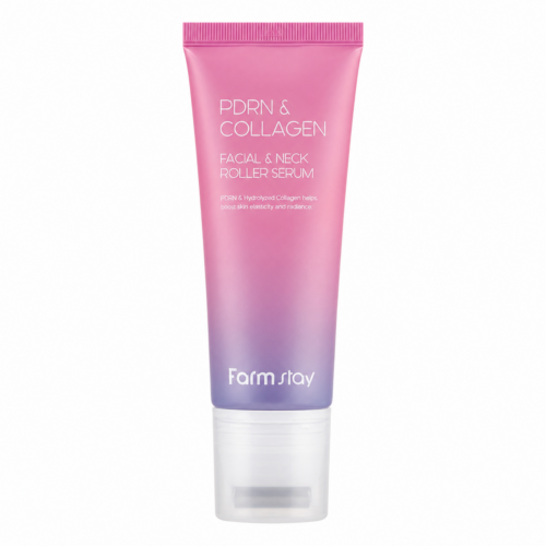 Farmstay PDRN & Collagen Facial & Neck Roller Serum nostiprinošs serums sejas un kakla ādai ar masāžas rullīti
