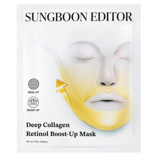 Sungboon Editor Deep Collagen Retinol Boost-Up Mask liftinga efekta sejas maska ar retinolu