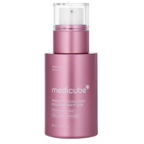 Medicube PDRN Pink Exosome Shot Serum 2000 nostiprinošs serums ar mikroadatiņām un PDRN