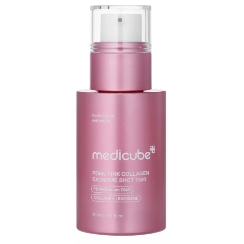 Medicube PDRN Pink Exosome Shot Serum 7500 nostiprinošs serums ar mikroadatiņām un PDRN