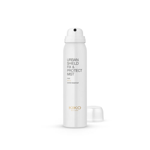 KIKO Urban Shield Fix & Protect Mist SPF 50 grima fiksators ar SPF50